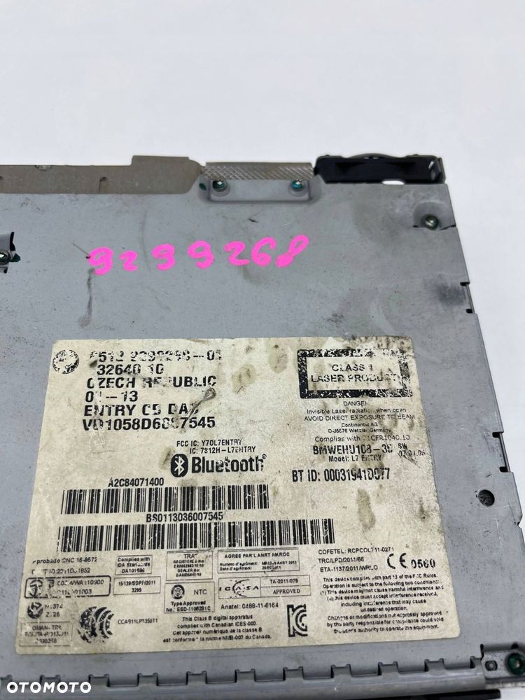 BMW 1 F20 F21 RADIO CZYTNIK NAWIGACJA 9299268 - 3