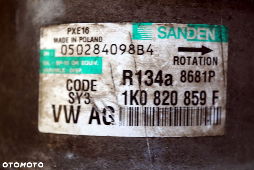 KOMPRESOR KLIMATYZACJI SPRĘŻARKA GOLF V 1K0820859F VOLKSWAGEN 2003-2009 - 5