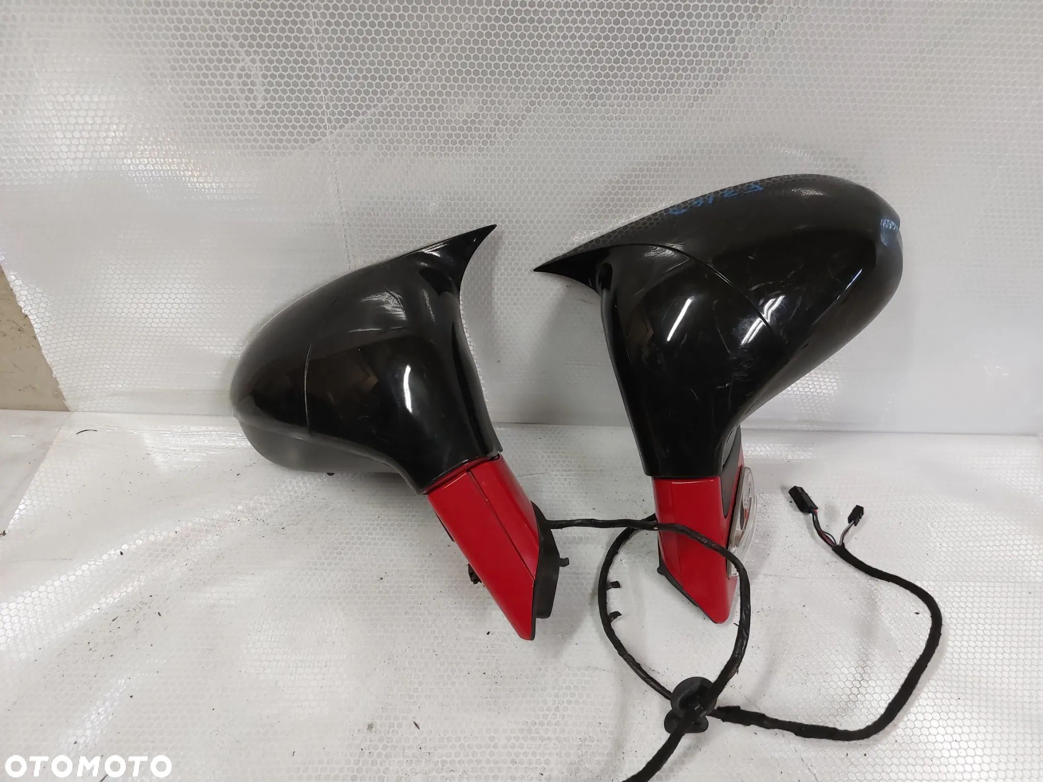 - LUSTERKO ELEKTRYCZNE LEWE PRAWE KOMPLET PEUGEOT 207 SPORT NAKŁADKI TUNING KKN CZERWONY 9PIN I 11PIN - 1
