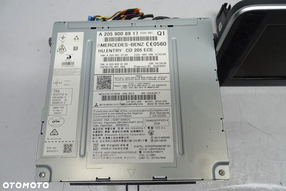 Mercedes W205 radio nawigacja COMAND czytnik navi wyświetlacz monitor  A2059008917 - 8