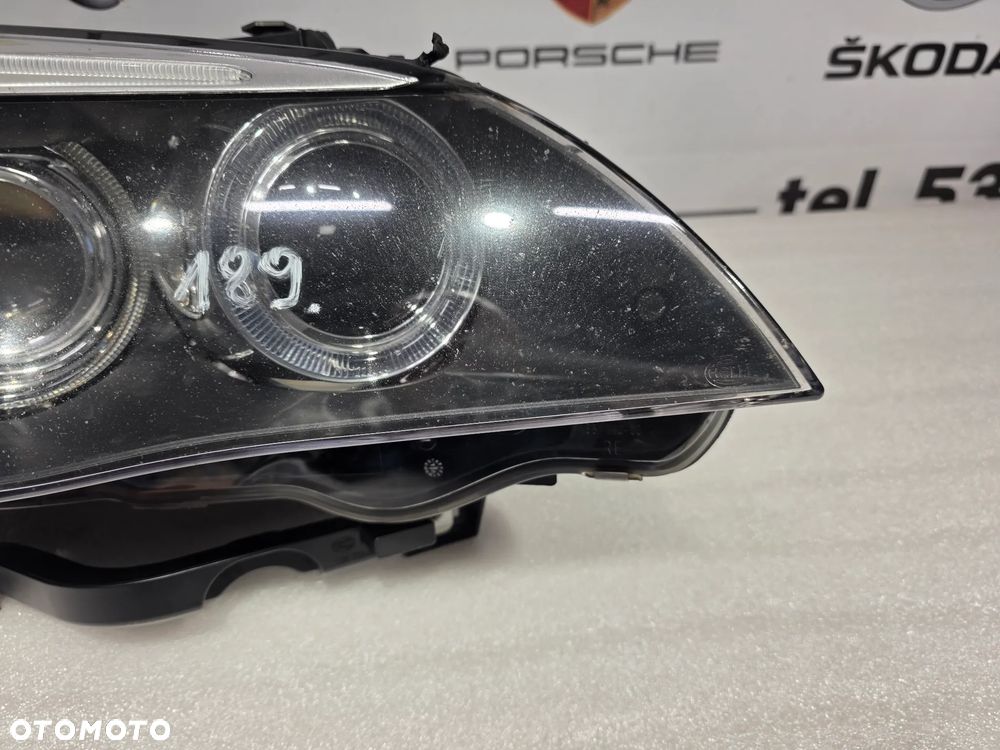 BMW E60 / E61 07- LIFT PRAWY BI-XENON NIESKRĘTNY BLACK PRAWA LAMPA PRZEDNIA PRZÓD , NR 7177740 / 7177740-06 / A8717774006 , NR AUKCJI LPP189 - 6