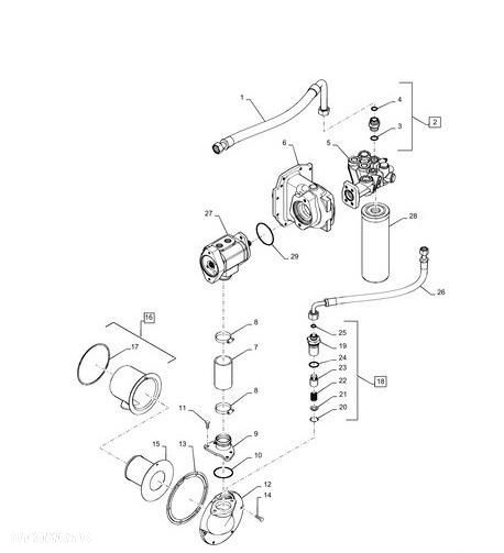 Case Magnum - obudowa napędu pompy hydraulicznej 84379688 - 2