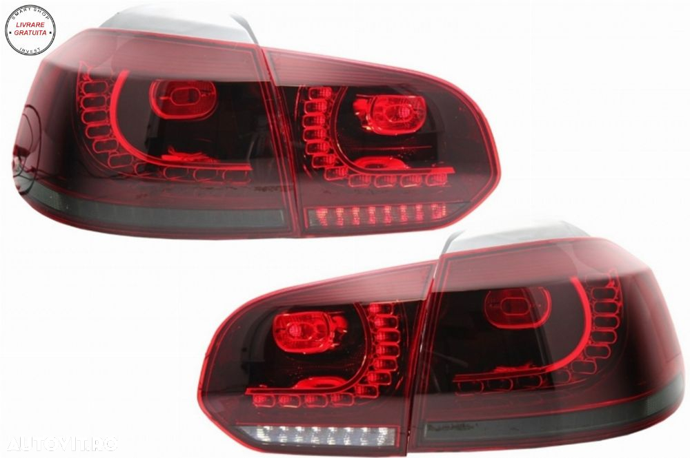 Grila Centrala VW Golf 6 VI (2008-2012) Golf 7 U Design cu Red Strip GTI LED dinam- livrare gratuita - 12