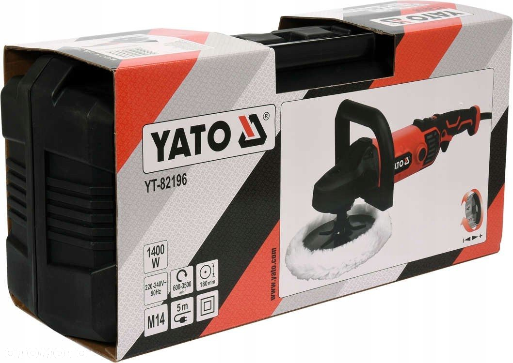 YATO POLERKA SZLIFIERKA SAMOCHODOWA 1300W 180MM YT-82196 3xGĄBKA REGULACJA - 10