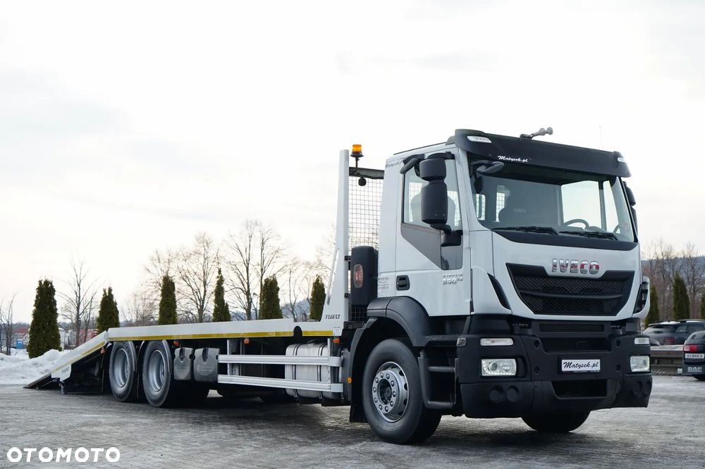 Iveco STRALIS 360 / 6X2 /  LAWETA / PLATFORMA 9,3 M / NAJAZDY HYDRAULICZNE / WYCIĄGARKA / OŚ PODONOSZONA  / EURO 6 - 6