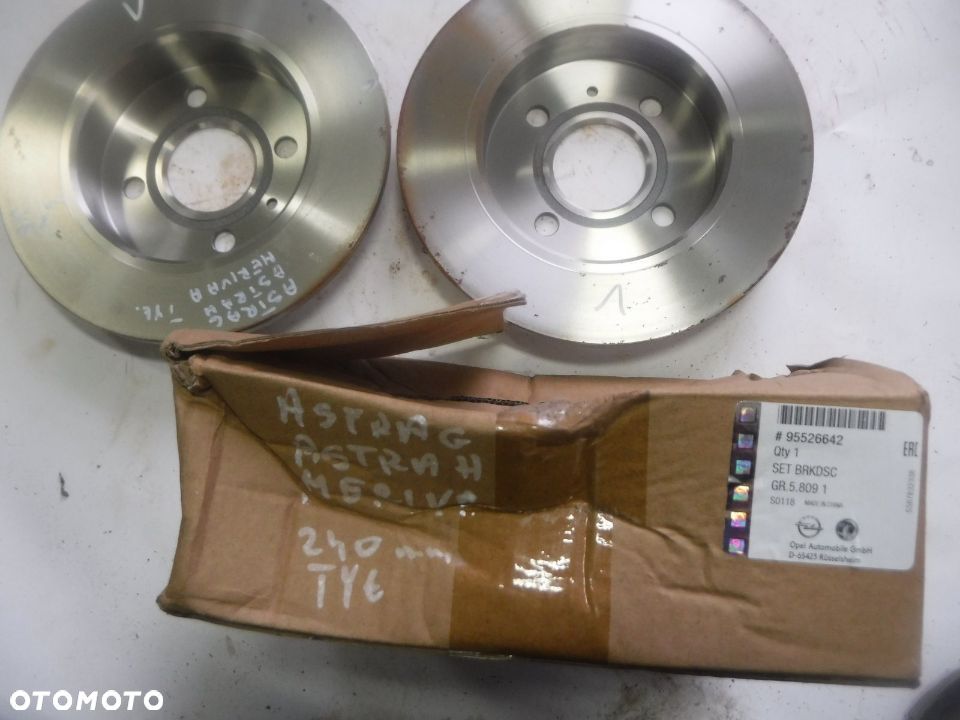 tarcze nowe oryginał  tył opel astra h g ii iii 2 3 meriva a 240mm - 1