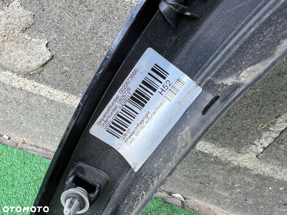BMW X3 G01 M-PAKIET LISTWA BŁOTNIKA PRAWY TYŁ 8064828 - 7