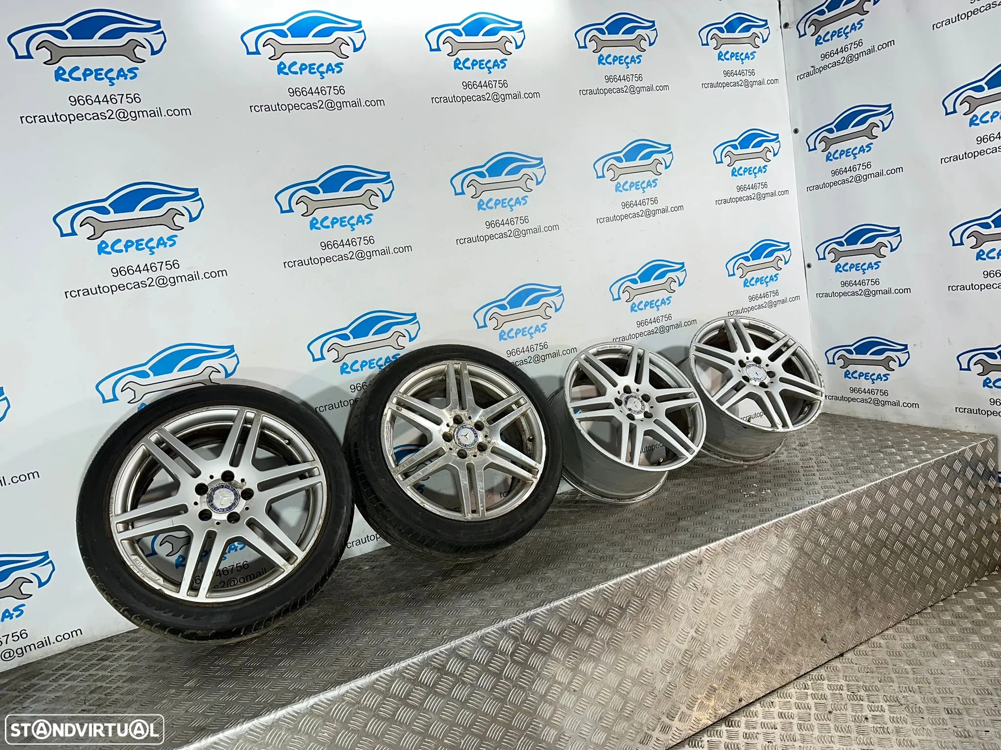 .Conjunto Jantes 18 Originais AMG Mercedes Benz 5x112 8.5J 9J ET48 ET54 - 2
