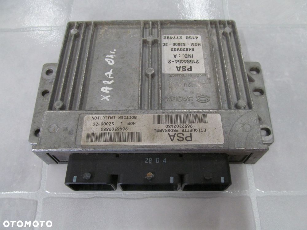 PEUGEOT CITROEN 1.4 B KOMPUTER STEROWNIK 9652202480 21584454-2 - 1