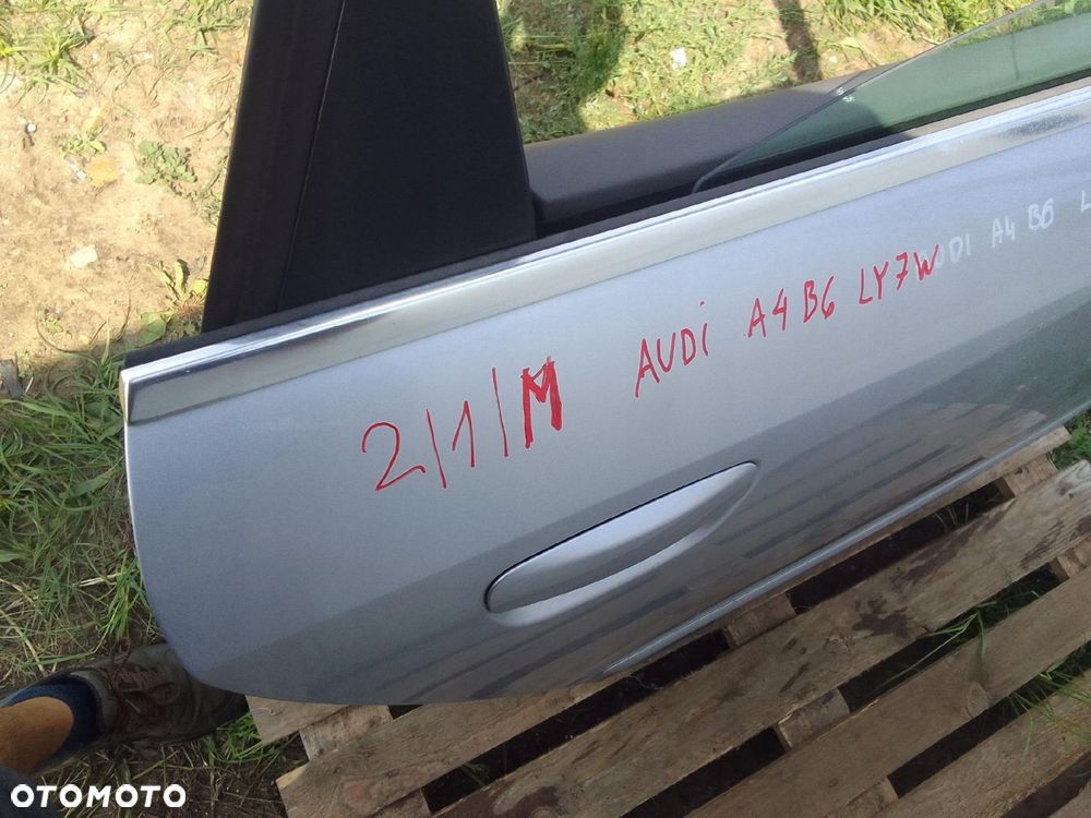 Audi A4 B6 Drzwi Lewy Tył Sedan Ly7W Szyba - 7