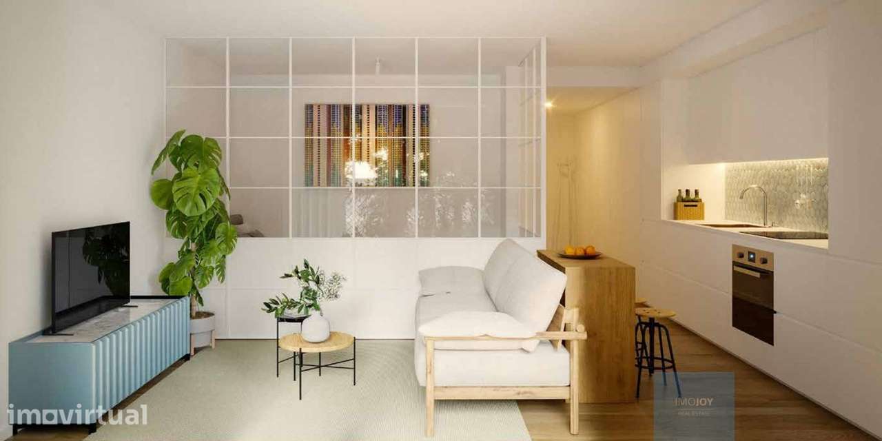 T1 Smart com Varanda e Vista para o Lago – Lake Towers, Arca d'Água - Grande imagem: 3/5