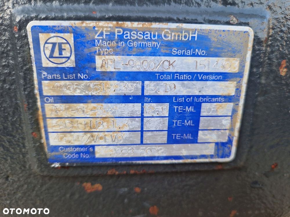 Most Przedni VOLVO 4x4 6x6 8x6 APL-9000/CK ZF API-GL-5 1.56 Napędowy FM FMX - 3