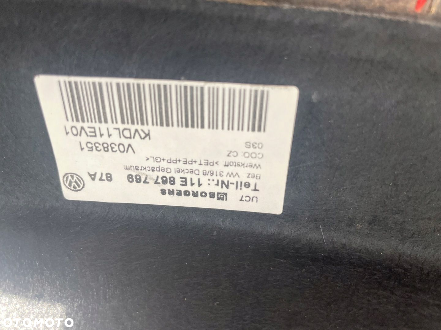 VW ID5 ID 5 półka bagażnika 11E867769 - 3