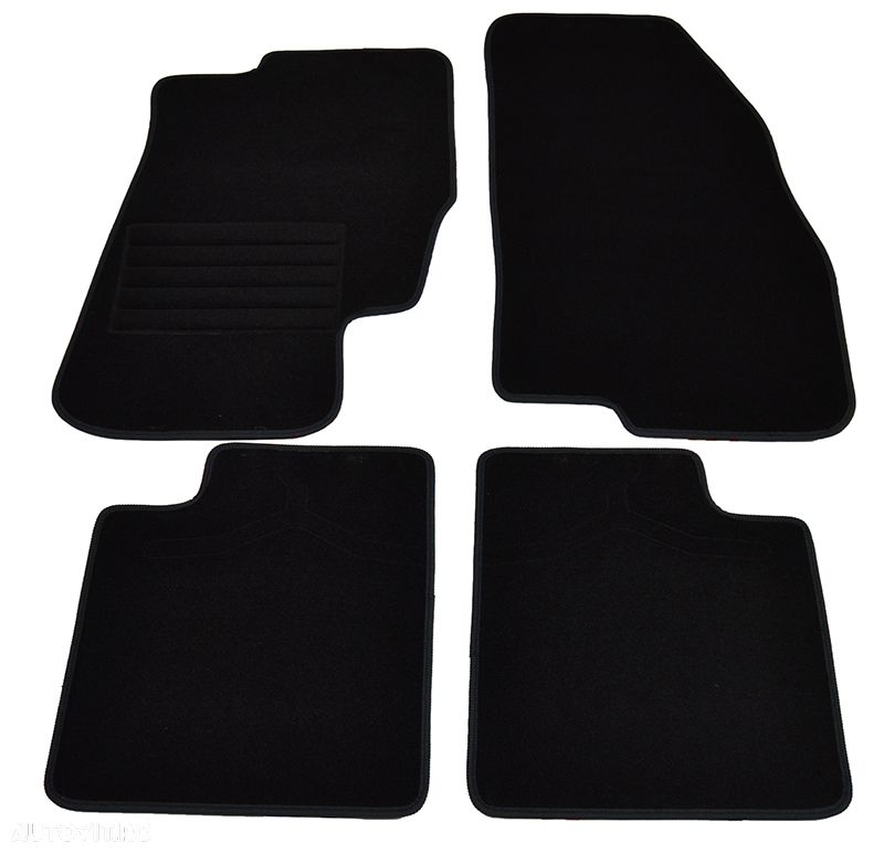 Covorase mocheta Fiat GRANDE PUNTO 3P/5P 9/2005-4/2012 Negru, set de 4 bucati - 1