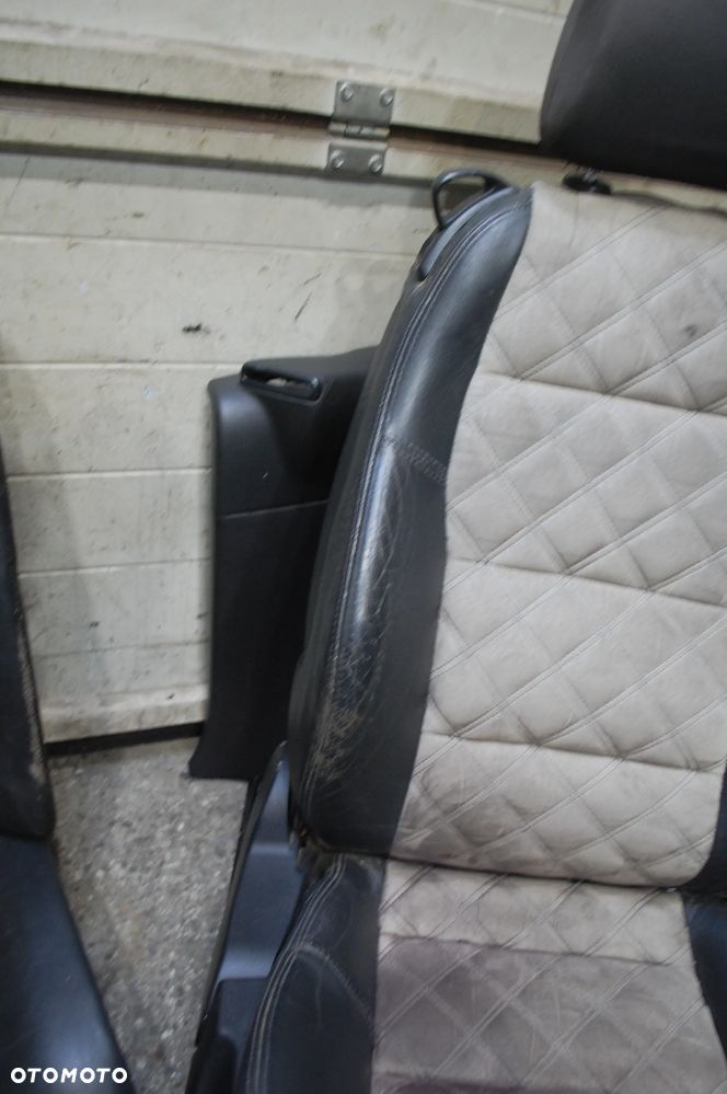 FOTELE + KANAPA + BOCZKI + SŁUPKI CZARNE ELEKTRYCZNE ALKANTARA AUDI A4 B6 B7 CABRIO - 7