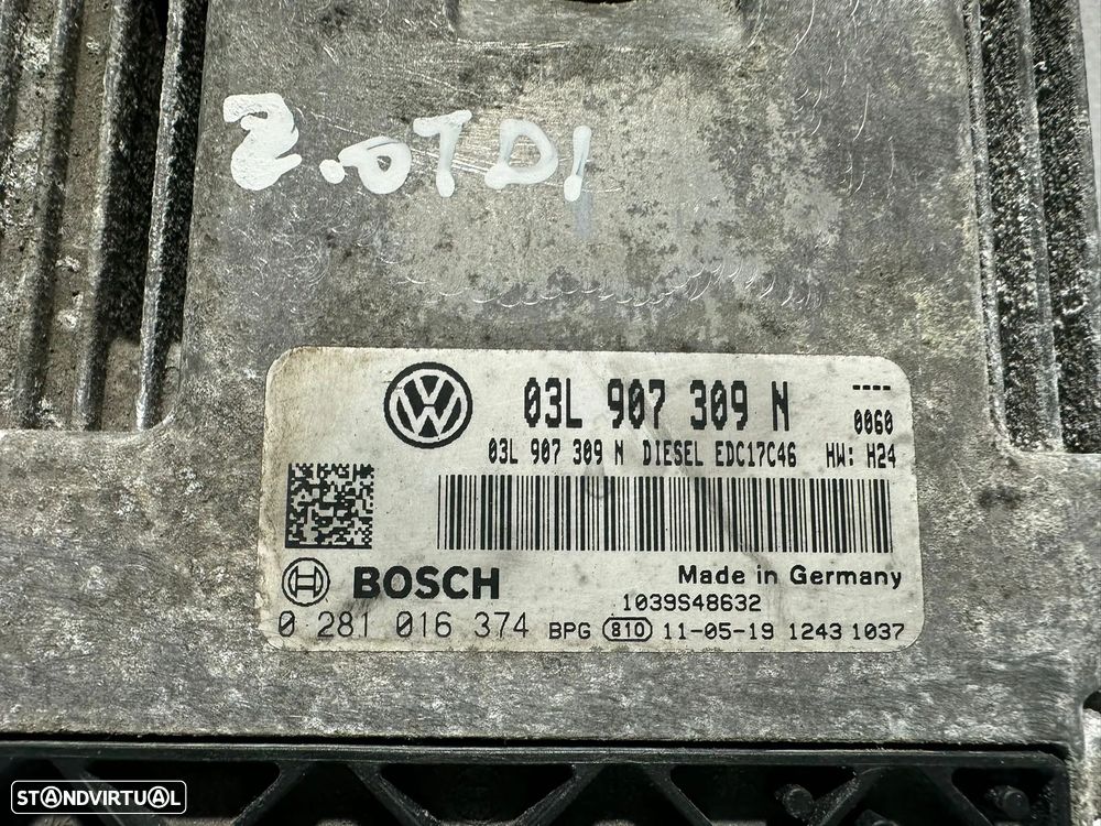 .Centralina Motor Original Bosch VAG Volkswagen 03L907309N 0281016374 2009 - 2015 - 7