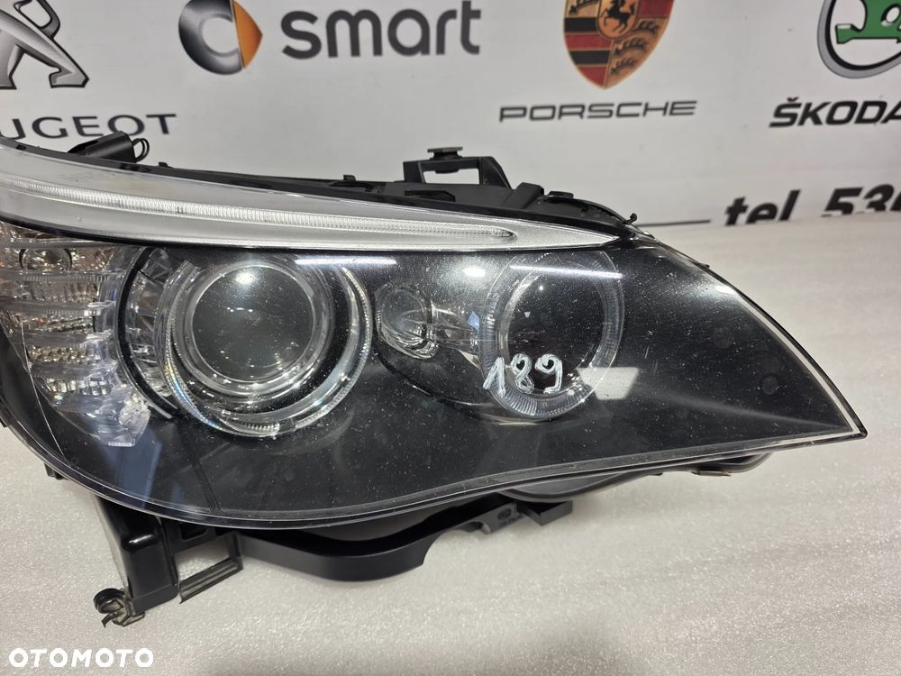 BMW E60 / E61 07- LIFT PRAWY BI-XENON NIESKRĘTNY BLACK PRAWA LAMPA PRZEDNIA PRZÓD , NR 7177740 / 7177740-06 / A8717774006 , NR AUKCJI LPP189 - 8