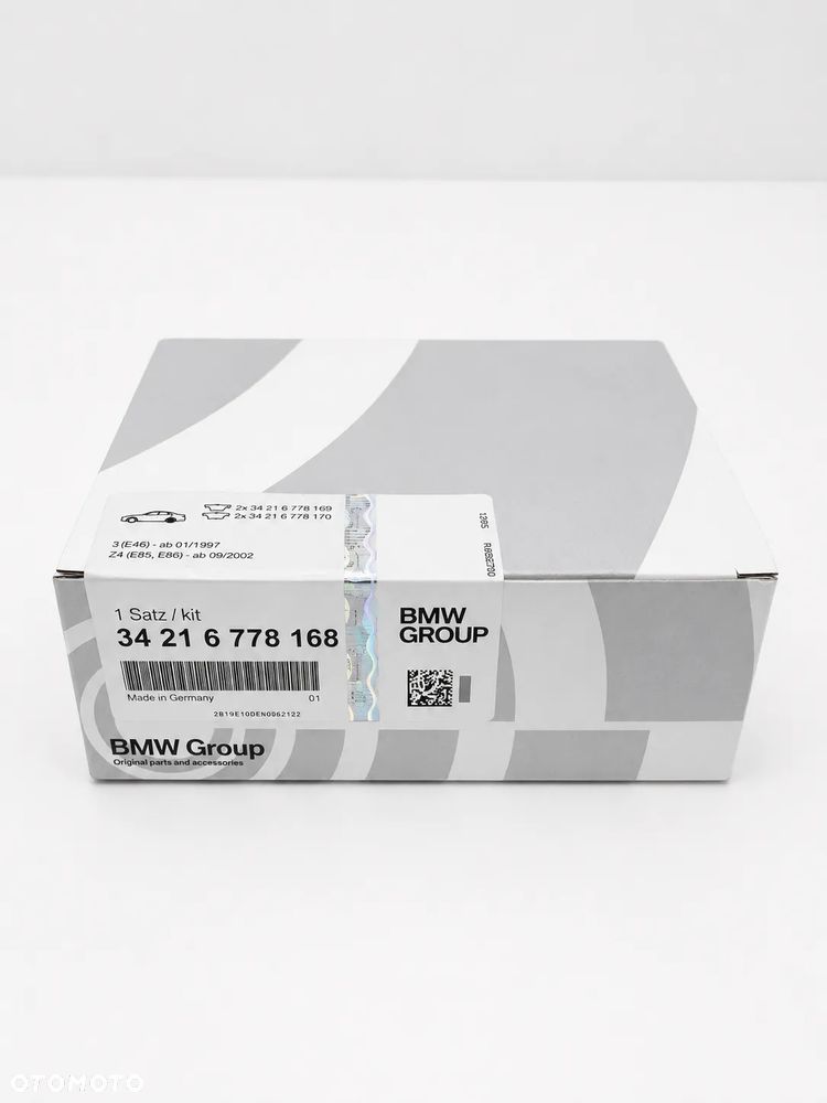 ORYGINALNE KLOCKI HAMULCOWE TYŁ BMW 3 E46 Z4 E85 E86 34216778168 OE - 1