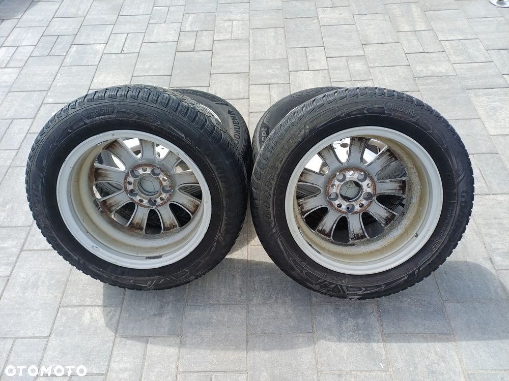 FELGI Z OPONAMI KOŁA ALUMINIOWE MERCEDES R15 5X112 66,6 mm OPONY GOODYEARS R15 185/65 2021r ZIMA NR33 - 9