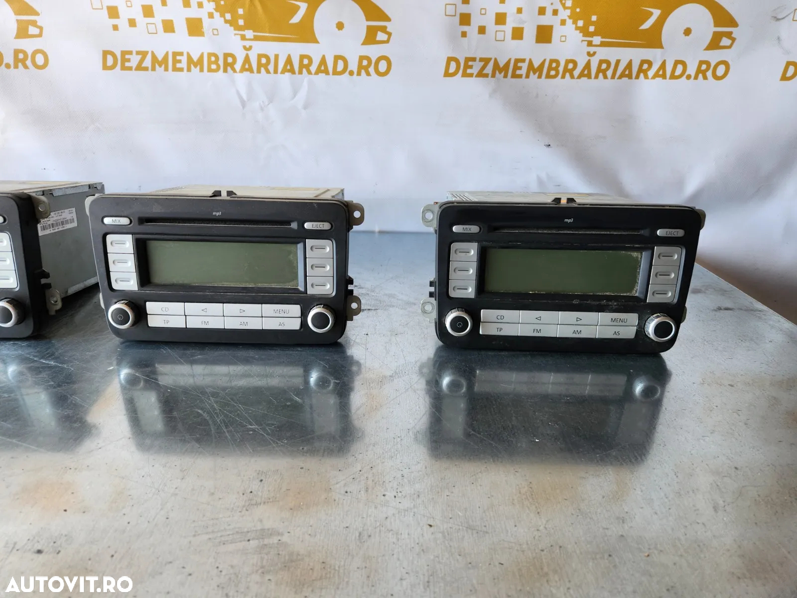 Radio Cd Player MP3 Vw Passat B6 An 2005-2006-2007-2008-2009-2010 Cod 1KAD Touran Jetta Caddy Golf - 6