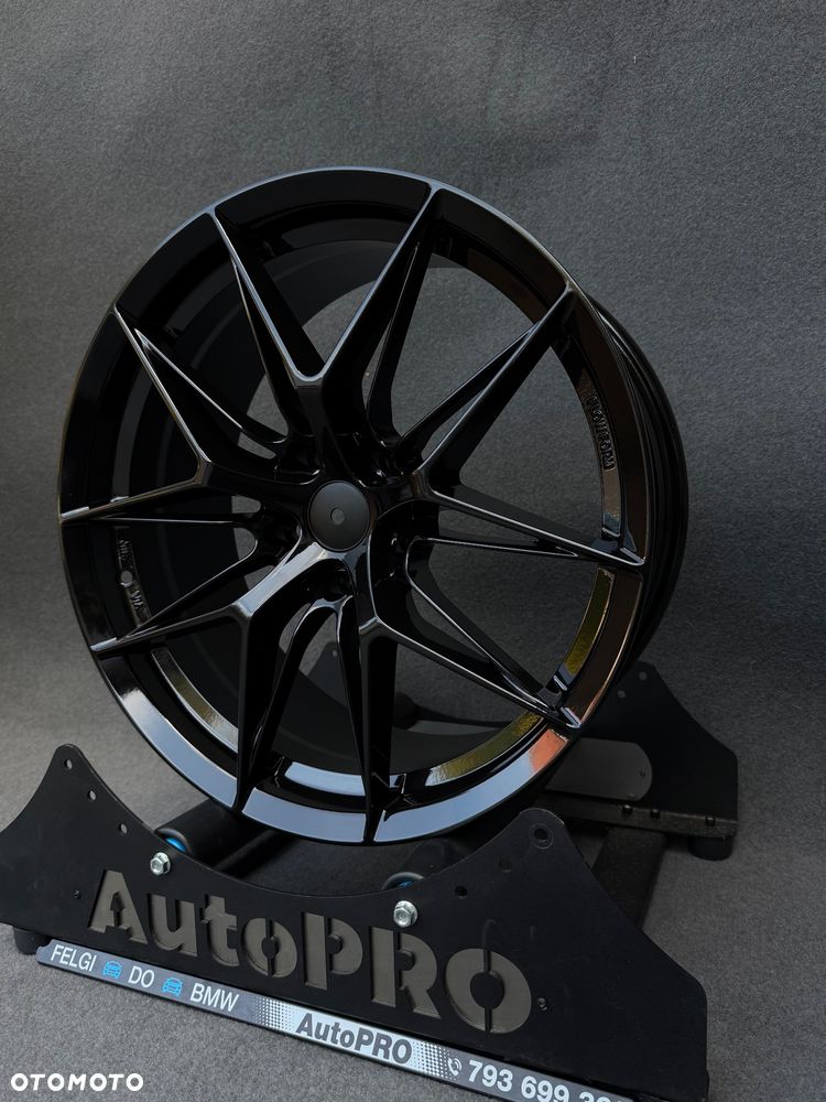 NOWE  alufelgi kolor czarny połysk   5x112 18 felgi 8,5j ET35 BMW seria 3 G20 G22 G30 G31 F44 G22 G23 G32 F39 G60 G01 X1 F48 G42 X2 U06 Active Tourer Z4 G29 xDrive Styling 930 czarne polerowane jak Japan Racing Carbonado Rubin - 3