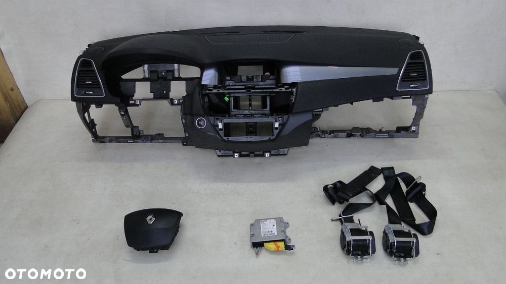 RENAULT LAGUNA III COUPE DESKA KONSOLA PODUSZKI PASY KOMPLET ORYGINAŁ - 1