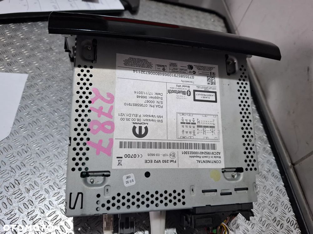 Radio nawigacja Fiat Ducato III 2014 rok kod do radia 2787 - 2