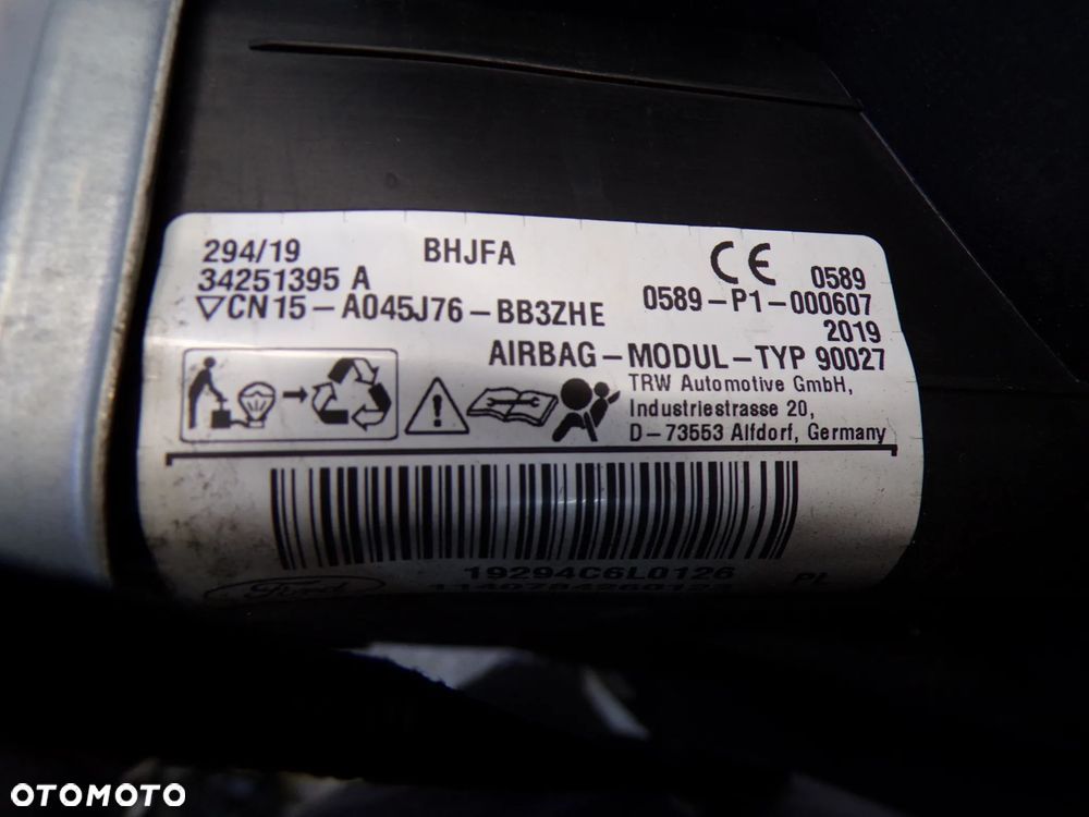 PODUSZKA KIEROWCY PASAŻERA KOLANOWA PASY FORD ECOSPORT - 8