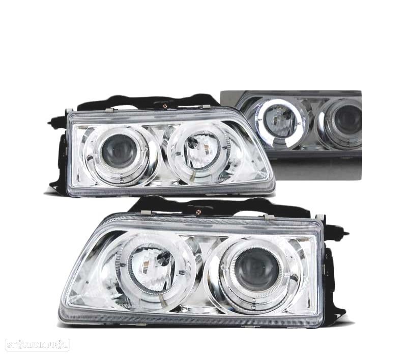 FARÓIS ANGEL EYES PARA HONDA CRX 90-92 CHROME CROMADO - 1
