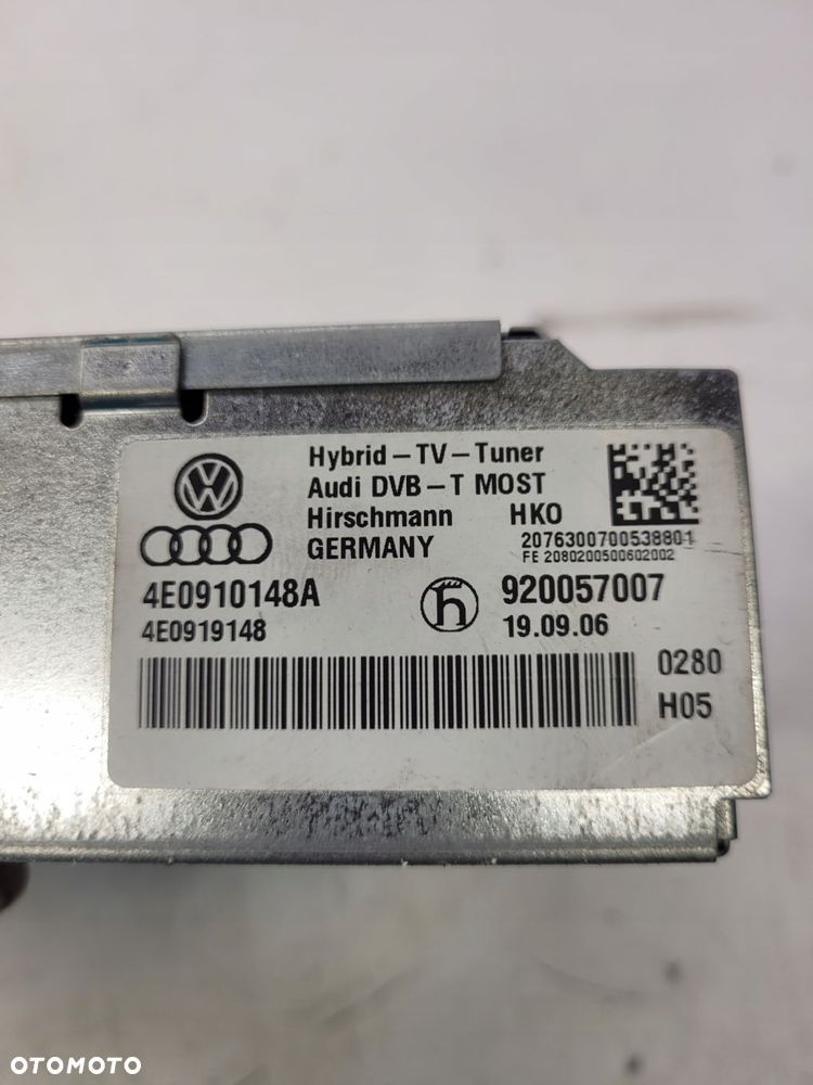 TUNER TV DVBT HYBRID AUDI A8 D3 Q7 4L 4E0910148A - 6