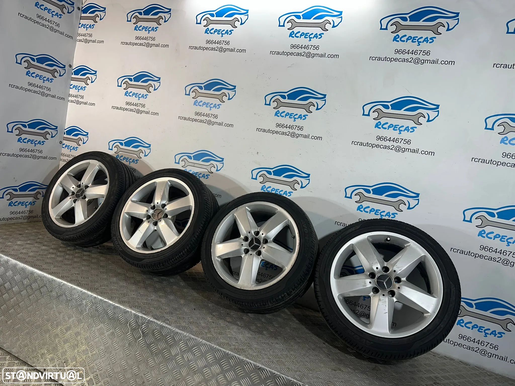 .Conjunto Jantes 17 Originais Mercedes-Benz SLK R171 5x112 - 1