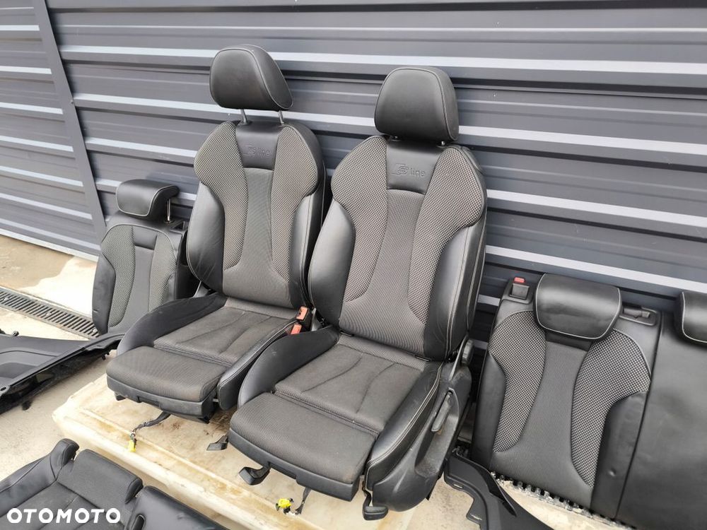 FOTEL FOTELE KOMPLET AUDI A3 8V 3-DRZWI SKÓRA+MATERIAŁ S LINE *2 ! - 8