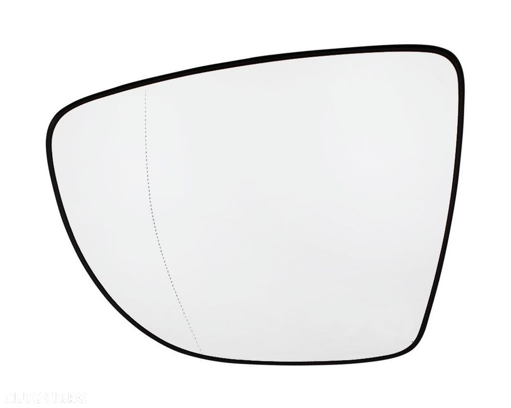 Geam oglinda Renault Captur, 03.2013-, Renault Clio 4, 10.2012- , partea Stanga, culoare sticla crom , sticla asferica, cu incalzire, 963669996R - 1