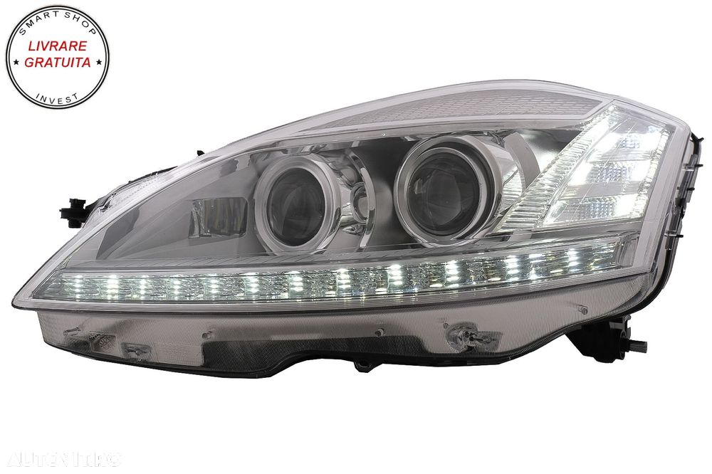 Faruri LED Mercedes W221 S-Class (2005-2009) Facelift Look LHD- livrare gratuita - 2