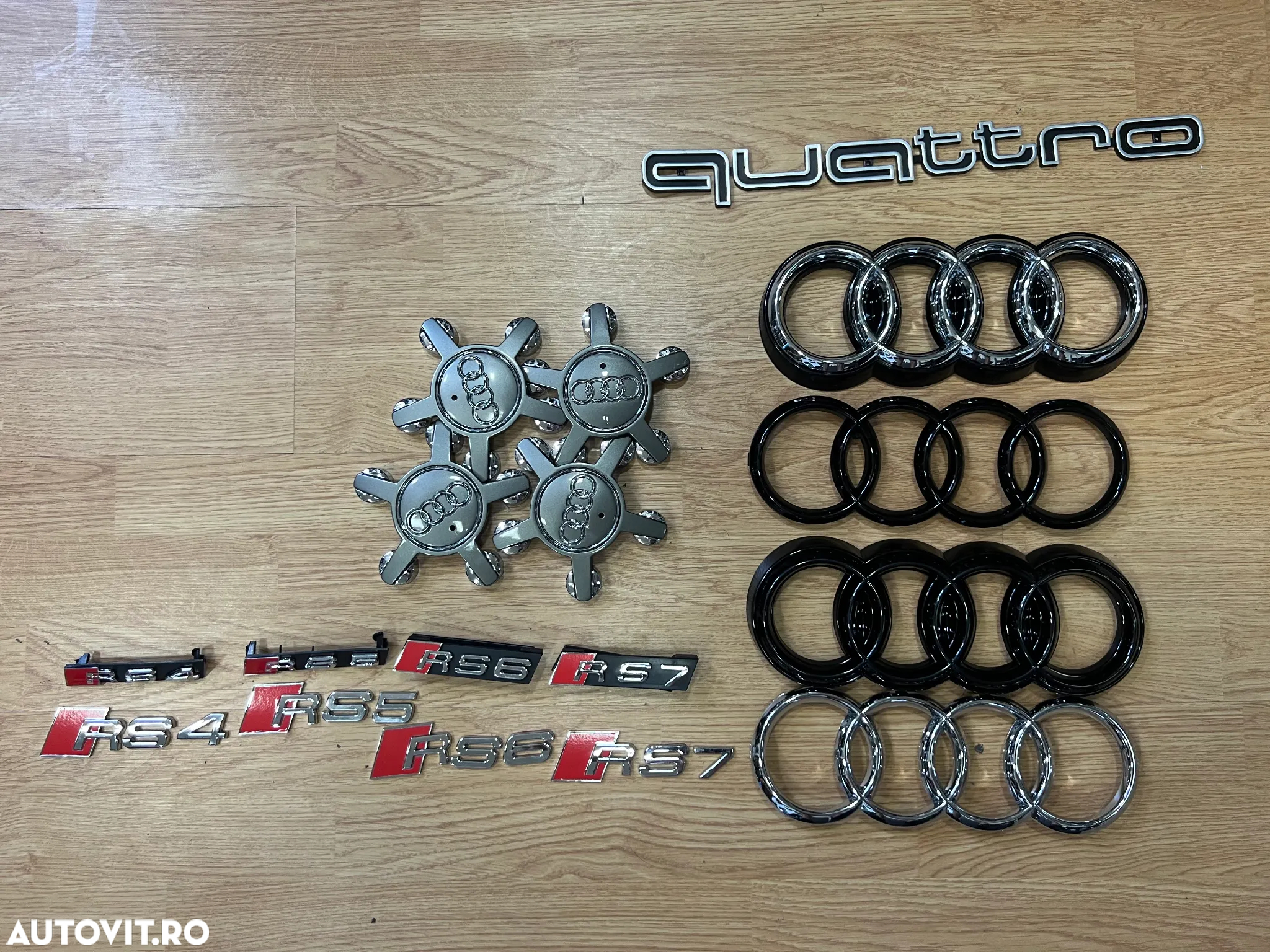 Emblema grila Audi negru lucios Embleme RS4 RS5 RS6 RS7 preturi in descriere Embleme audi capace roti audi comanda doar pe whatsup - 4