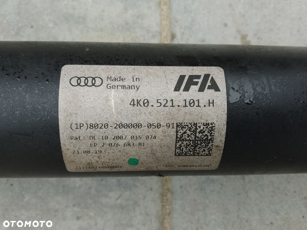 Wał napędowy Audi A6 C8 4K0 4K0521101H 3.0 TDI - 3