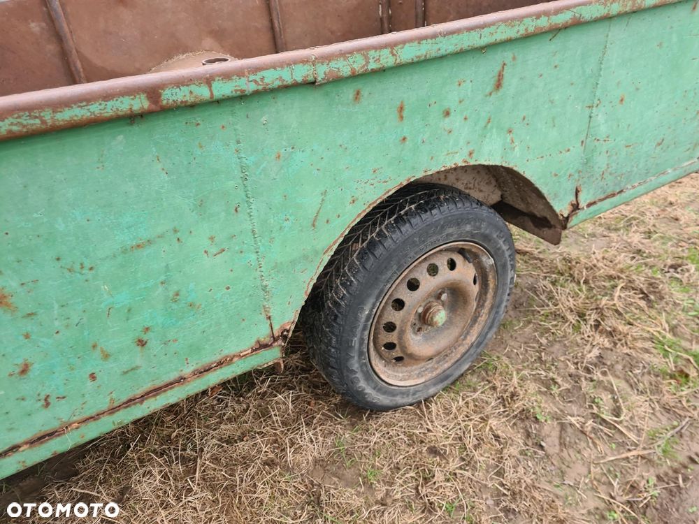 Przyczepka rolnicza dwukółka przyczepa jednoosiowa Transporter do obornika/ Taśmociąg / Podajnik Grabarka 5 gwiazd do siana Meprozet Orzys - 15