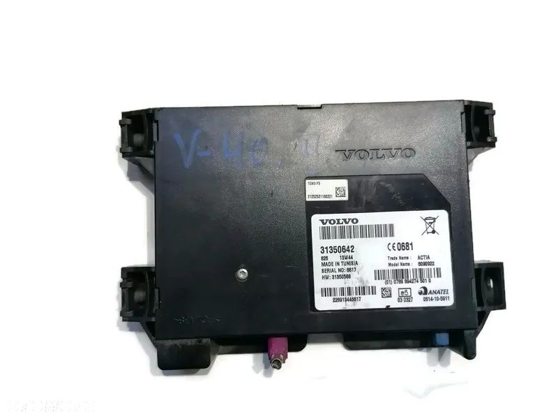 VOLVO V40 II 13r- MODUŁ STEROWNIK TELEFONU 31350642 - 1