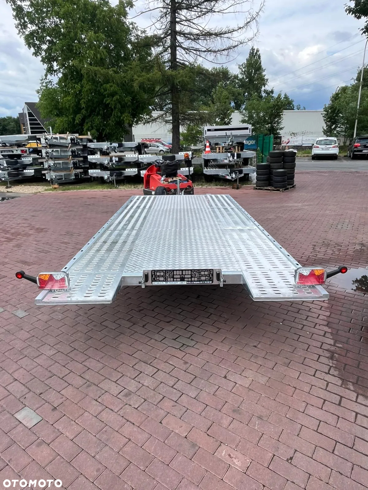 Inny Laweta Balhanger Optilift 2745 Wypełnienie ALU4,5x2,1m płaska uchylana DMC 2700 kg 2 osie koła 195R10C spawana rama mocna - 5