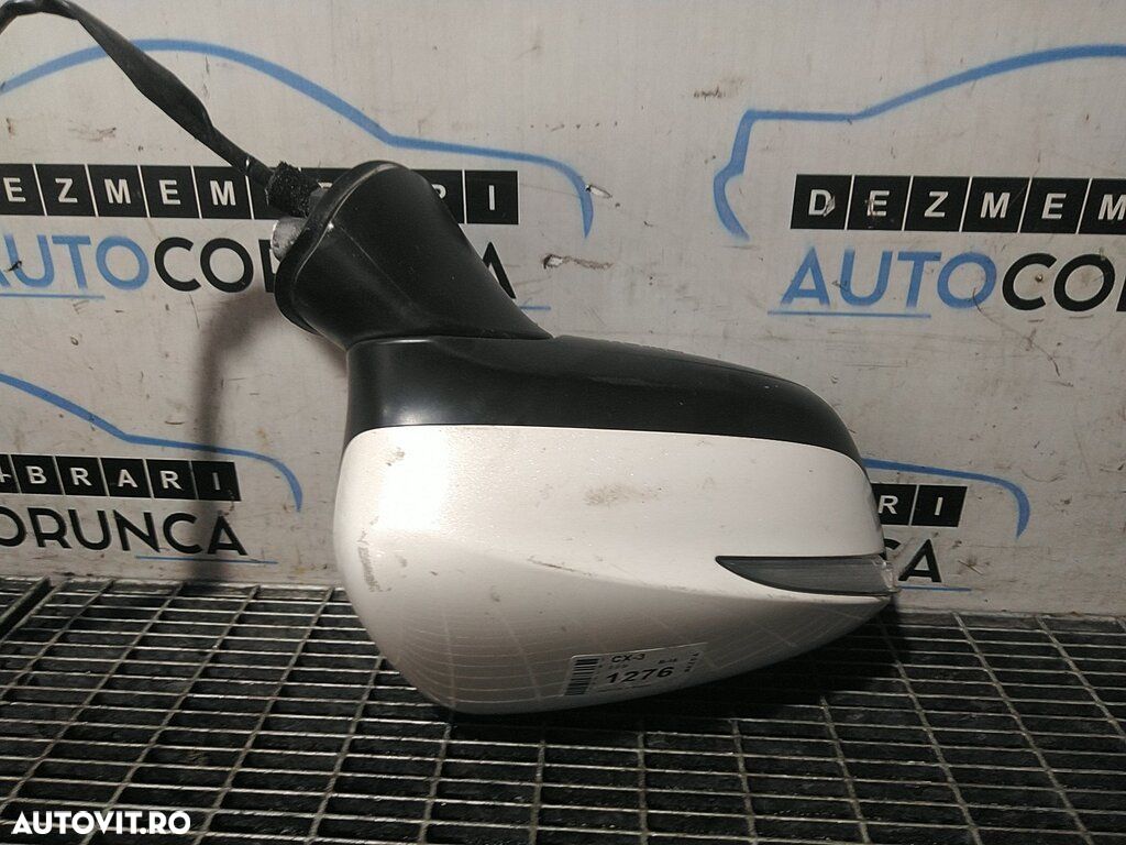 Oglinda dreapta Mazda CX - 3 2015 - 2018 4 Usi Alb (1276) Rabatabile RABATABILA - 1