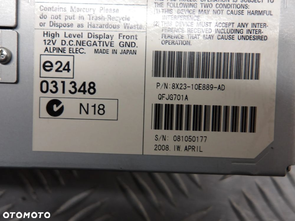 JAGUAR XF 08-11 2.7D WYŚWIETLACZ RADIA 8X23-10E889-AD - 5