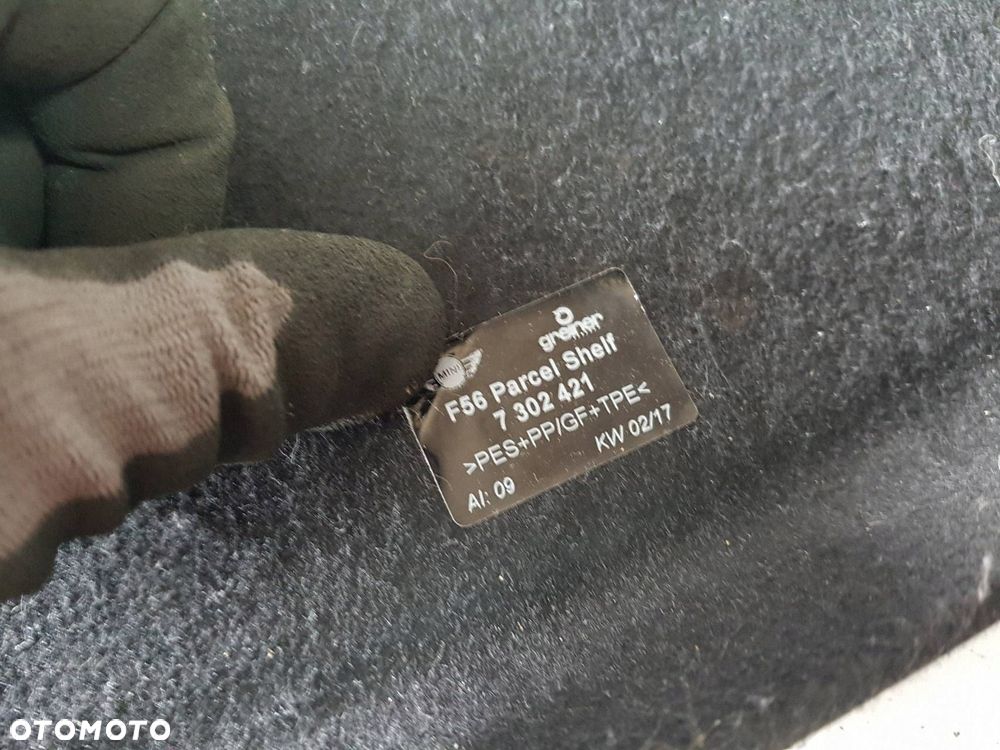 MINI COOPER F56 13-20r PÓŁKA BAGAŻNIKA TYŁ 7302421 - 6