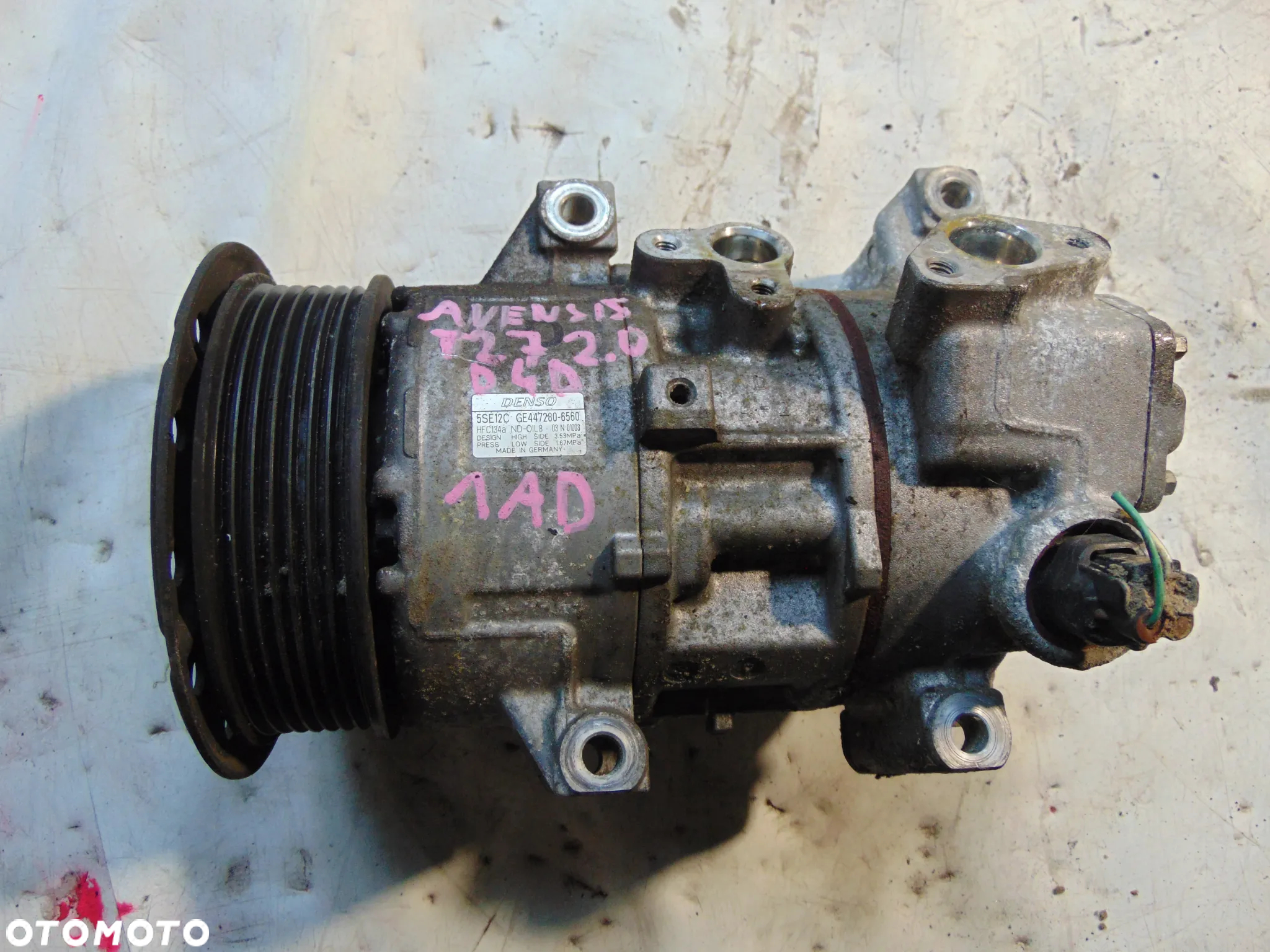 Sprężarka klimatyzacji rav 4 2,0 d4d - 2