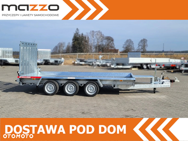 TEMARED Przyczepa koparkowa budowlanka 400x180cm DMC3500kg 3-osiowa z trapem