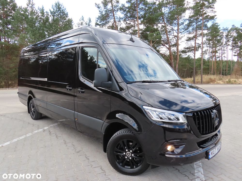 Mercedes-Benz Sprinter 319 CDI 190 KM 9G-Tronic Automat Model 907 AMG Panamericana GT AMG Furgon Blaszak Ekstra Długi LONG MAXI + 4800 mm Zawieszenie Tylne Pneumatyczne Adaptacyjne WZMACNIANY Rozstaw Osi 4325 mm Ładowność 941 Kg HAK 2800 Kg FULL Opcja Wyposażenia Stan Auta Nowy Jak Z Salonu OKAZJA DOSTEPNY I GOTOWY - 8