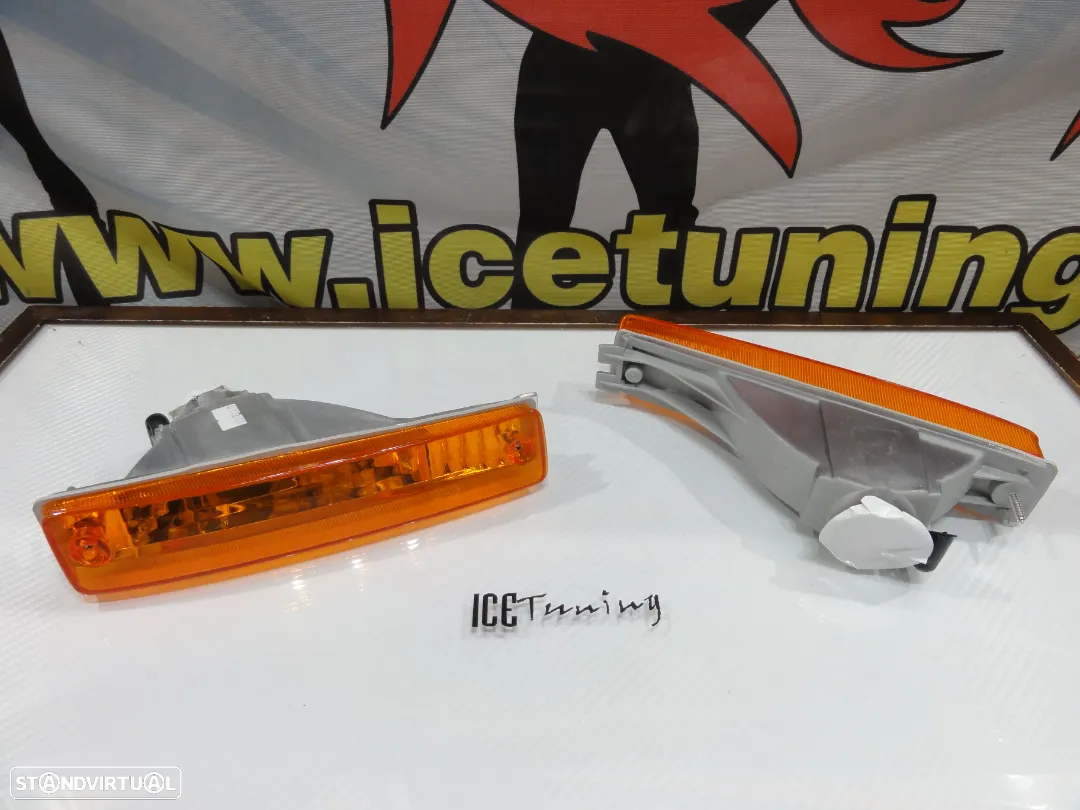 Farolins / farois / Pisca frontal Honda Civic 90-91, Honda CRX 90-91 fundo Laranja EURO look - 9