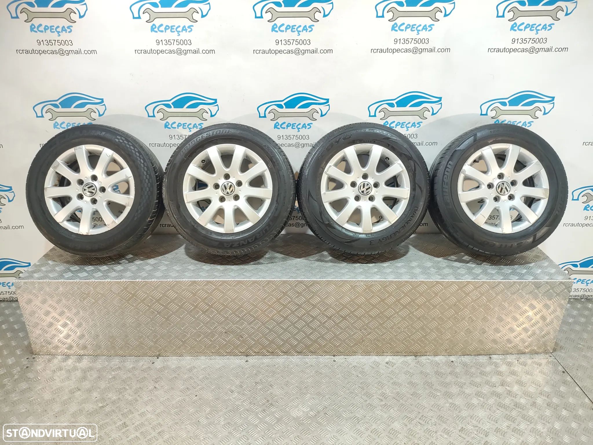 - JANTES ORIGINAIS VW VOLKSWAGEN TOURAN 2 II MK2 1T3 1K0601025AQ 15 POLEGADAS 6,5J ET40 5X112 - 1