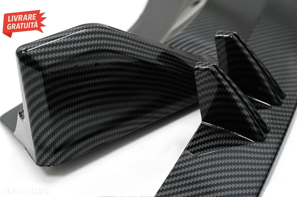 Prelungire Bara Fata Lip Audi A4 B9 8W S-Line (2016-2018) Carbon Look- livrare gratuita - 3