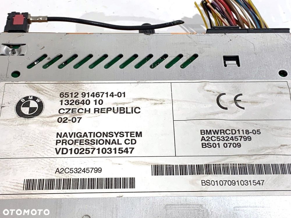 RADIO  BMW X3 (E83) 2003 - 2011 2.0 d 110 kW [150 KM] olej napędowy 2004 - 2007 9146714 - 5