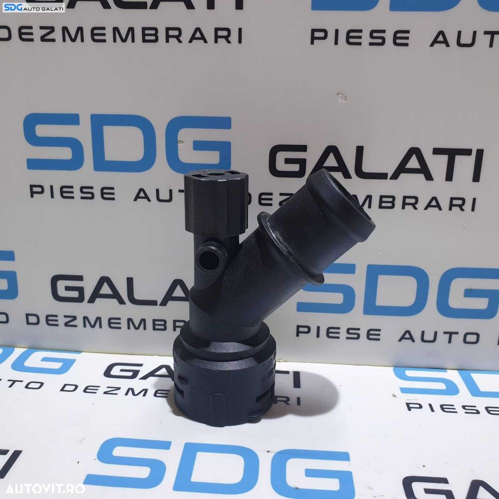 Tub Tubulatura Cot Robinet Flansa Apa Lichid Racire Termostat Radiator Skoda Octavia 1 2.0 B AQY APK AZH AEG AZJ 1997 - 2011 Cod 6Q0122291F [D0111] - 1